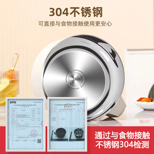 Shisuman 304 stainless steel instant noodle bowl with lid, large dormitory student canteen lunch box with rice basin, instant noodles can be drained, 1700ML large capacity, 304 liner, off-white