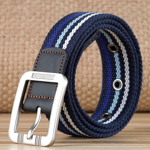 MANQIMEIYA 2025 zodiac year red belt men's bright red belt pin buckle overalls casual wedding canvas elastic belt 3.5cm wide upgraded red (good luck) 125cm