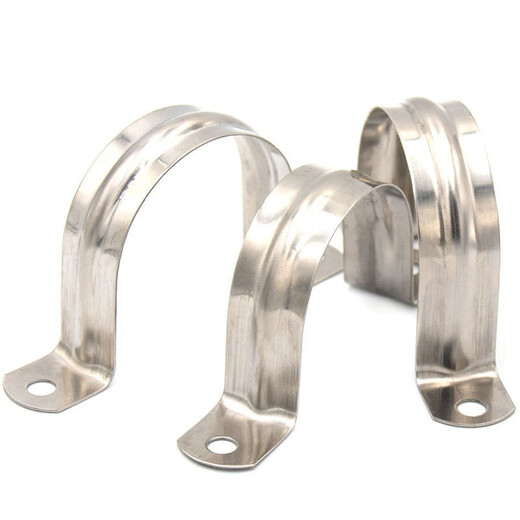 Bingyu bx-2 304 stainless steel pipe card riding card U-shaped clamp ohm card fixed card 25 (100 pieces)