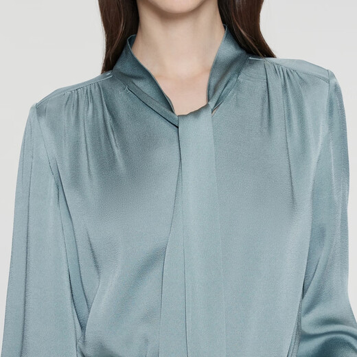 Scofield streamer V-neck short-sleeved shirt commuter fashion white shirt women's 2023 summer new P7Q ivory white S 160