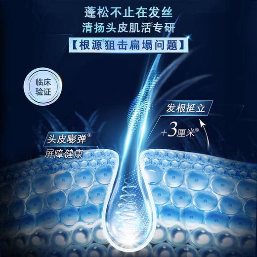 清扬（CLEAR）头皮护理净澈蓬松高颅顶氨基酸无硅油洗发露700g*2  老爸评测