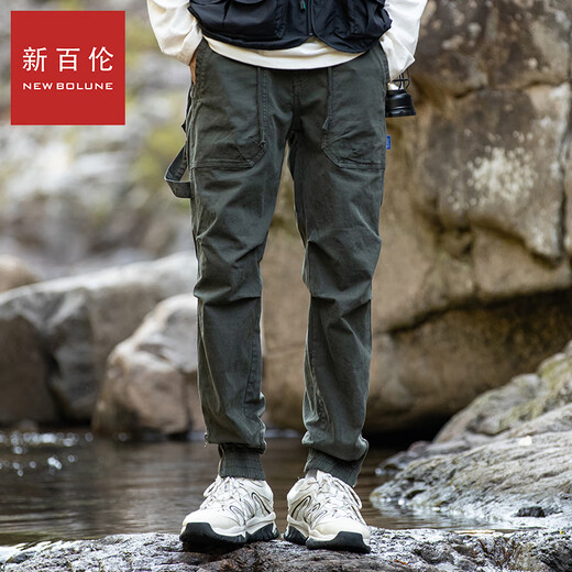 Pantalons de travail de New Balance Men a attaché les pieds en automne et en hiver multi-poche à zépper américain rétro-trant décontracté hommes 679 Green militaire (style régulier) 30 Suggestions 120-130 Jin [Jin est égal à 0,5 kg]