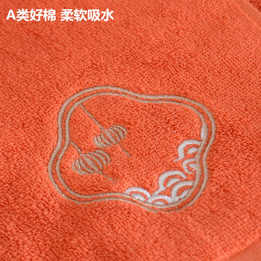 Refreshing face type A towel pure cotton 100 cotton adult face wash and bath household facial towel for men and women couples absorbs water and does not shed lint embroidery 3 towels (yellow + orange + blue) national trend embroidery 74x34cm high-end type A 100% cotton