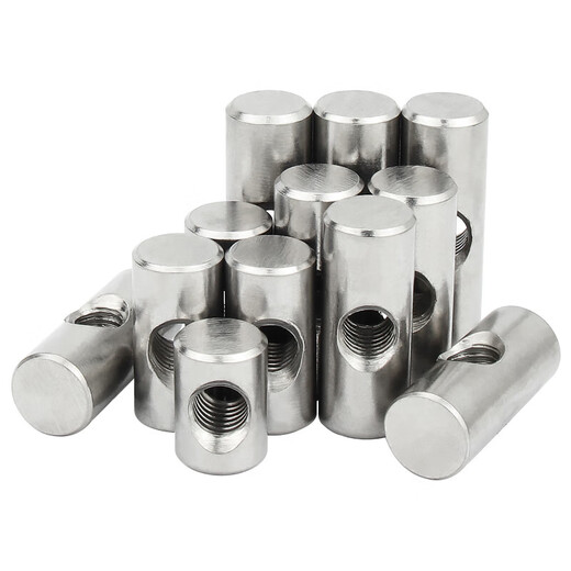 Jinchao 304 stainless steel cylindrical pin with transverse hole and embedded connection word hammer nut heterosexual hammer nut screw M4M5M6 M6*28* 10 (2 pieces)