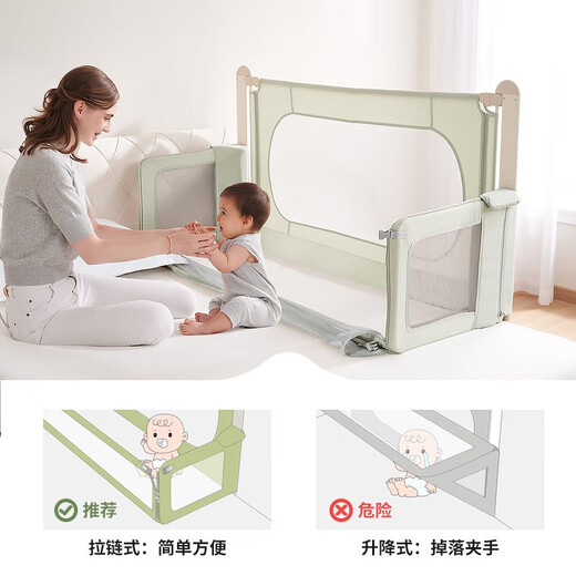 
Sweeby (Sweeby) crib mid-bed baby bed fence children's bed guardrail newborn breastfeeding anti-pressure coaxing to sleep on the bedside Nado gray丨Bed in bed + bed guardrail丨Mosquito net
