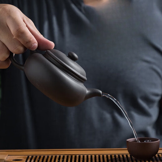 Xingshunqian can be inverted / cut off the water purple sand pot teapot purple sand antique pot small capacity tea set purple purple antique 230ml