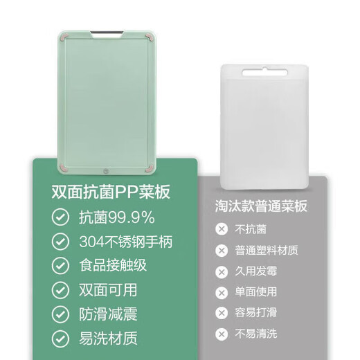 京东京造 菜板 PP砧案板切菜家用塑料食品接触级【双面抗菌】38*26*1cm