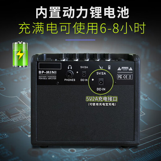 Coolmusic BPMINI Bluetooth wireless charging speaker guitar playing saxophone electric blowpipe karaoke vocal sound BP MINI speaker blue + wired microphone