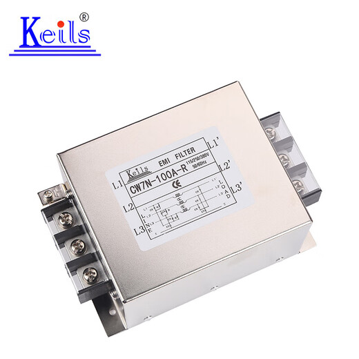 KEI power filter three-phase 380V anti-interference 60A150A120A100A terminal block 200A high current CW7N-200A-R (three-phase three-wire)