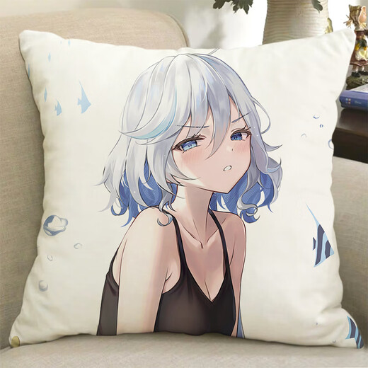 Chuangjingyi Select Funina Pillow Peripheral Pillow Original God Water God Funina God of Justice Doll Doll Second Dimension Birthday 1 45x45cm _Skin-Friendly Baby Velvet