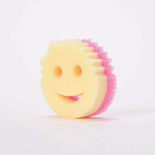 SCRUB DADDY dishwashing sponge imported from the United States smiley face cleaning scrubbing dish wiping scouring pad magic cleaning household rag double-sided color 3-pack
