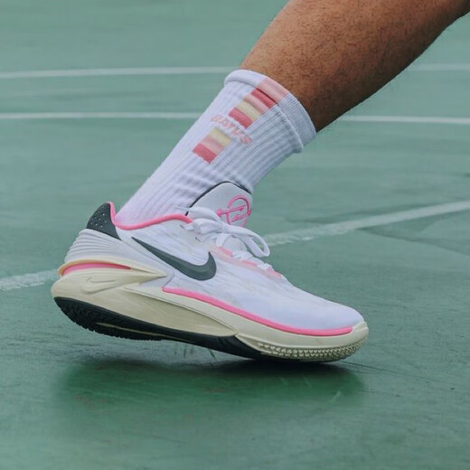 
Nike (NIKE) men's shoes Air Zoom G.T.Cut 2 EP non-slip, wear-resistant, low-top casual practical basketball shoes for men's breathable FD9905-101 pink white 41