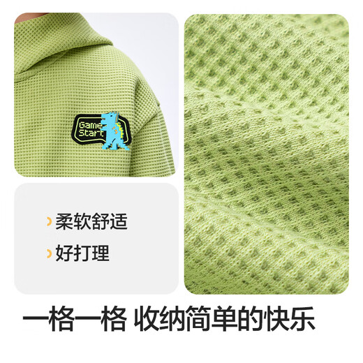 Balabala children's clothing boys' coats children's tops 2025 new spring hooded cotton waffle fashion trend light gray 20047 100