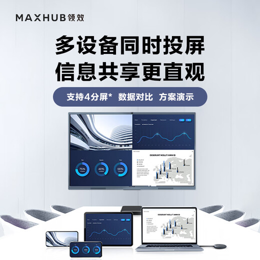 MAXHUB conference solution/wireless screen projection box/fast screen projection for computer, mobile phone and tablet screen transmission box+screen transmission accessory (WB03+WT17)