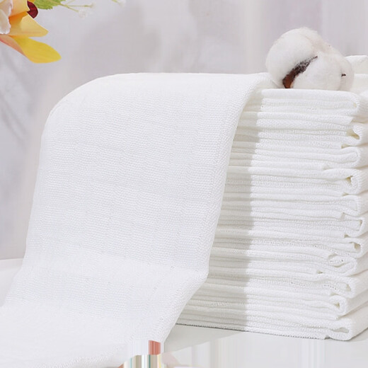 Hanhanle 10-pack baby diapers baby diapers newborn meson cloth breathable washable gauze washable ring cotton gauze 40X80CM single layer pure cotton gauze diaper 10-pack free diaper pants + diaper buckle