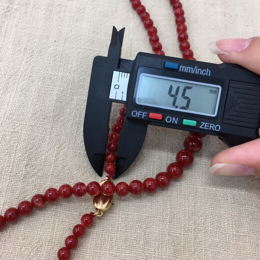 Zhaohao Coral Bead Necklace Akha Ox Blood