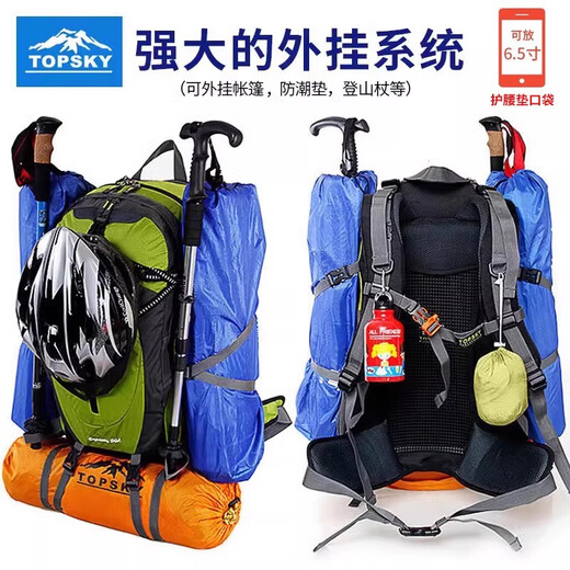 Traveler Mountaineering Bag Outdoor Professional Backpack Men's and Women's Sports Hiking Backpack Large Capacity Camping Travel Bag School Bag Black Delivery Rain Cover 40L Suspension Backpack