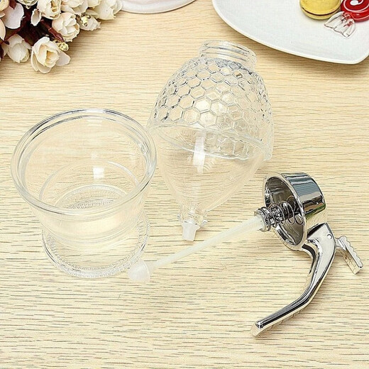 Li Shen Honey Special Pot Squeeze and Press Drip Bottle Honey Pot Honey Bottle Characteristic Decorative Honey Dispenser Squeeze and Press Type Honey Jar 200ML