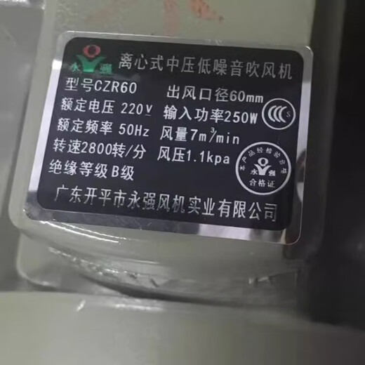 SMVP Yongqiang centrifugal medium pressure low noise hair dryer CZR60/80 stove fan blower 550W250W 550W CZR80