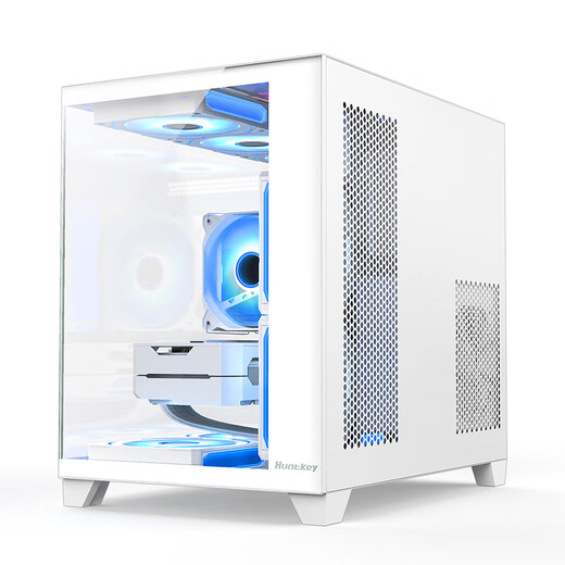 Huntkey S920 Blizzard Tempered glass side view Sea view gaming case Desktop computer case Supports 240 water cooling/M-ATX motherboard/air cooling, height limit 155mm S920 panoramic version white (supports 240 water cooling/air cooling, height limit 155) Supports M-ATX motherboard/240 water cooling
