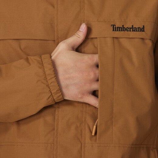 Timberland添柏岚冲锋衣男春季户外登山服防风连帽夹克防水工装外套A695W A695WEH2/深小麦色 S 170 建议100-120斤