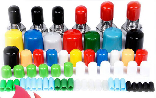 Longma custom-made rubber sleeve plastic steel pipe protective sleeve cap rubber sleeve wire head rubber cap screw plug thread protection gray 1000 pieces