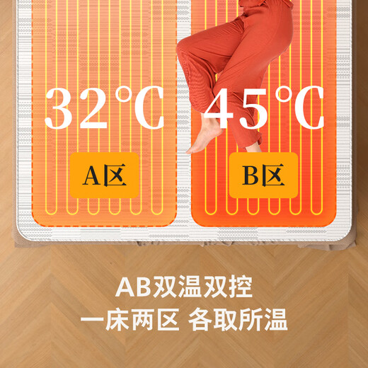 Philips (PHILIPS) electric blanket graphene double-sided double-sided cotton sterilization and mite removal household heating constant temperature safe power-off mattress quick heating pure cotton thickened soft 1.8*2 meters mite removal baking quilt