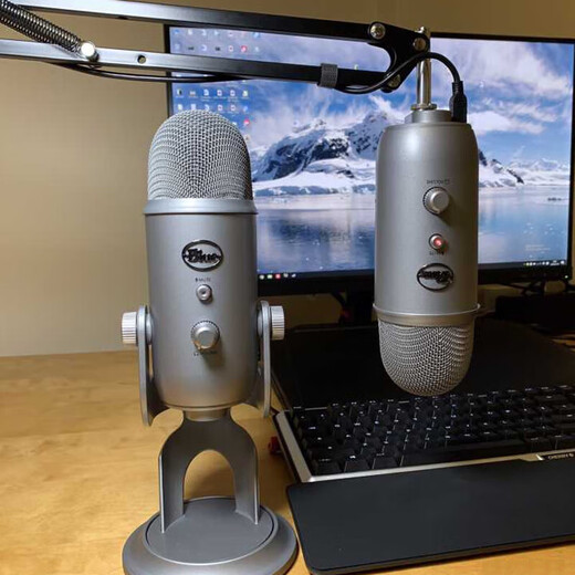 Logitech Blue Yeti Snow Monster USB Microphone Condenser Anchor Computer Mobile Live Broadcast Sleep Aid ASMR Recording Instrument Humai Omni-directional Singing Karaoke Game Noise Canceling Microphone Yeti Black-Sleep Aid Microphone Debugging-SF Express
