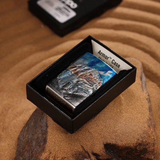 Zippo Treasure Leichter original echt geräucherte Silberfüller bemalt Gan Rinpoch Windproof Kerosin 520 Geschenk für Freund. All -Größe Raucher Silberfüller gemalt Gan Rinpoch (DY9902QT)