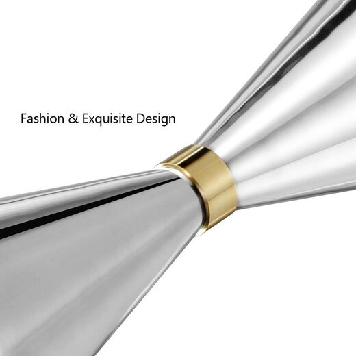 SOING brand gold ring stainless steel wine measure ounce cup cocktail bar with scale cocktail measuring cup SOING measuring cup silver 3045ml