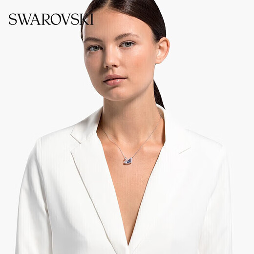 Swarovski (SWAROVSKI) 125th Anniversary Limited SWAN Classic Blue Swan Necklace Birthday Gift for Women