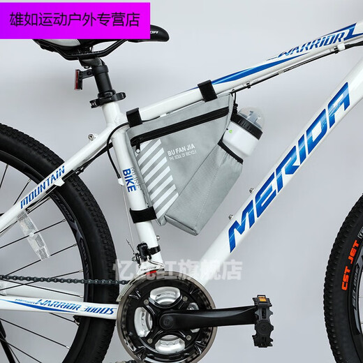 *Rack Triangle square bag upper tube front beam rack triangle bag-sky blue 20*18 large capacity