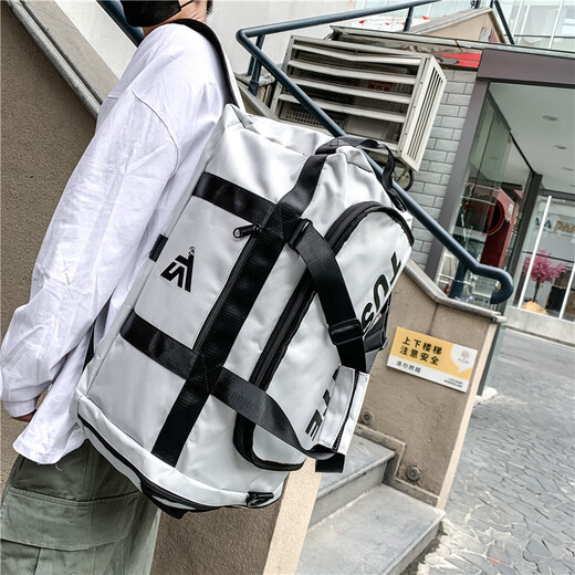 Weiarden bolsa de viaje mochila de gran capacidad para hombres impermeable impermeable bandolera portátil casual deportes montañismo bolsa viaje de negocios mochila para computadora gris claro se puede llevar al hombro cruzado portátil