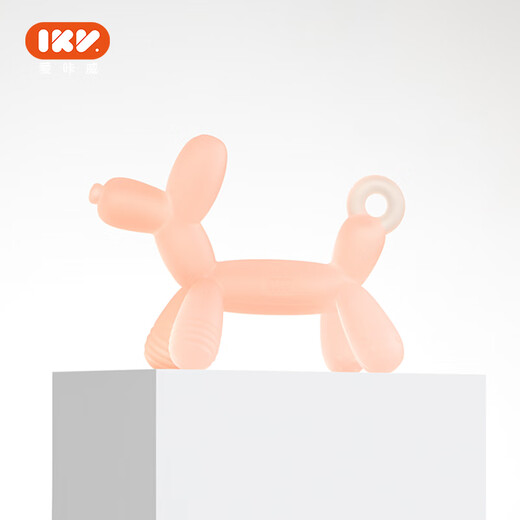 IKV (IKV) Balloon Teether Baby Teether Baby Teething Period Small Month Oral Period Toy Anti-eating Hand Teeth Chew Teeth Soothing Balloon Teether-Powder