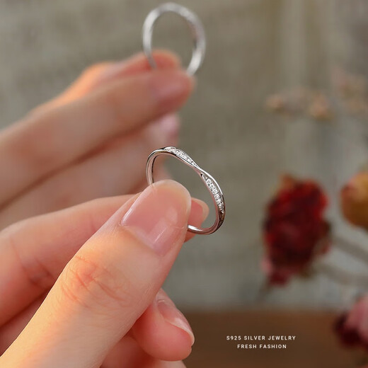 Su Shiliu 925 silver Möbius ring ring for women niche design ins style ring index finger ring adjustable ring for women Möbius ring ring open style