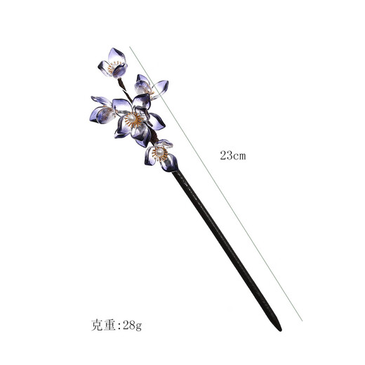 Xiaoqinggua new wooden flower hairpin retro step shake handmade wooden hairpin ancient style hairpin ancient style high-end hairpin F2917 wooden flower hairpin