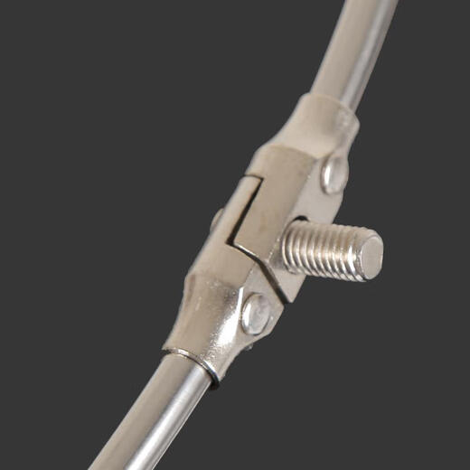 Boss Gu's mesh head, glass fiber vigorous horse mesh head, foldable stainless steel net head, fishing gear, black 35cm net head