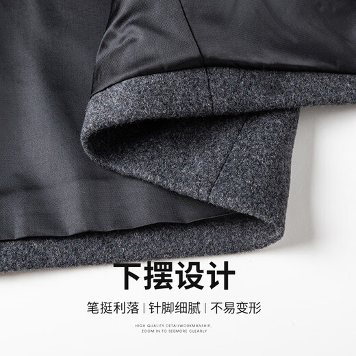 SHANSHAN Shanshan Wool Suit Jacket Men's Autumn and Winter New Thickened Men's Jacket Business Commuting Work Formal Dress Black XL /180 Recommended 135-150 Jin Jin equals 0.5 kg
