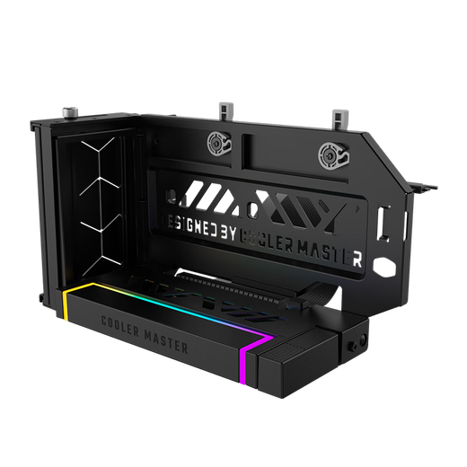 CoolerMaster ARGB graphics card bracket steering set with PCIe 4.0 graphics card extension cable, rotatable ARGB light bar/accommodates various graphics cards/tool-free adjustment