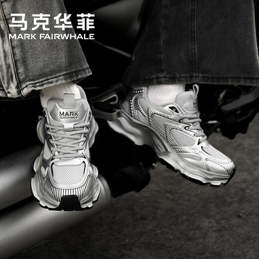 Mark Huafei Herrenschuhe 2025 Winter Neu Silber Papa Schuhe Plus Samt Baumwollschuhe Dicke Sohle Erhöhung Paare Sport Laufen Freizeitschuhe Space Silber 664396062005 40 Herren Standard-Sportschuhgröße