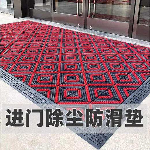 Niancai entry-level anti-slip and wear-resistant floor mats, outdoor splicing, commercial no-wash hotel floor mats, commercial dirt-rubbing outdoor dust-removing door mats, single brush, gray background, gray brush 120X150cm