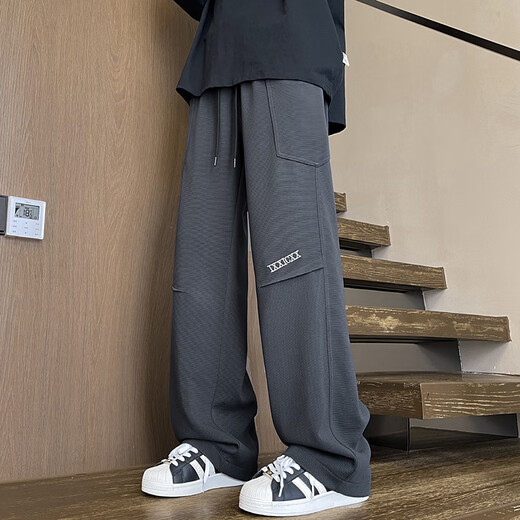 Idea (Zhuyifan) Gran de grasa Gran tamaño 230 Jin [Jin equivale a 0,5 kg] Pantalones para hombres Pantalones de trabajo delgados de primavera y verano Summon