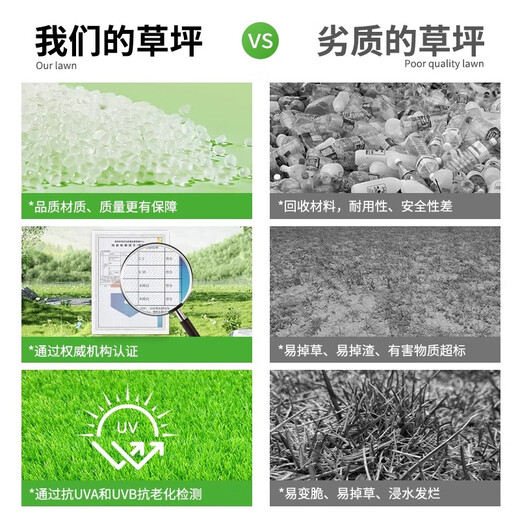 Elegant artificial lawn outdoor artificial floor mat balcony kindergarten colorful outdoor fake lawn decoration fake turf upgraded model (2m*3m) 3cm special thick anti-aging durable ten years / formaldehyde-free