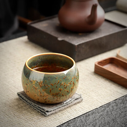 Ginkgo outside the walls of the Forbidden City丨Master cup single cup teacup teacup ceramic drinking cup for men and women, personal tea cup Ginkgo cup outside the walls of the Forbidden City safely packaged 200ml