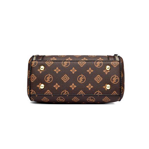 Snow Love Kangaroo Brand Genuine Leather Shoulder Bag Women's 50 for Mom 2025 New Crossbody Bag Gift for Women 30 and 40 Years Old Brown with Brown Gift Box + Gift Bag + Hand Bag Card Bag