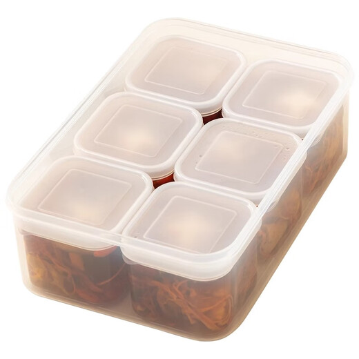 
Juke frozen soup box packing box refrigerator special storage fresh storage box meal box microwave soup box microwave oven off white 6-piece set 380ml without outer box
