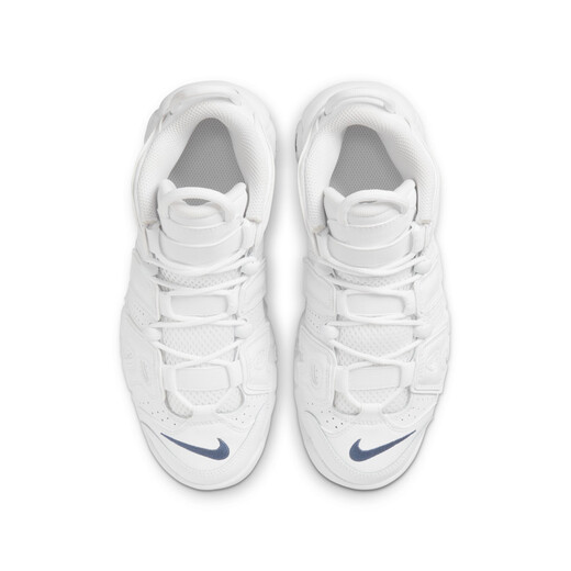 Nike (Nike) Niños y niñas Oficiales Uptempo Big Children's Sneakers Part Partal de cuero Dh9719 100 White/Deep Dark Blue/White/Deep Dark Blue 35.5