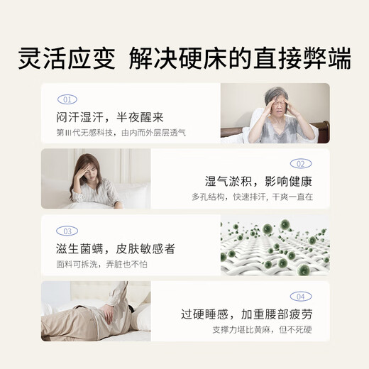 Qizuo Gemini | Spine Protector 0 Glue Removable Support Spine Protector Jute Spring Mattress 25cm 1.5m*2m