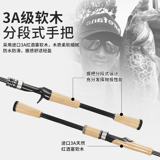 桑巴路亚桑巴舞者路亚竿虫杆范用直枪柄裸杆超轻全富士sic导环鳜鲈鱼专用 2.07m C692-MH枪柄