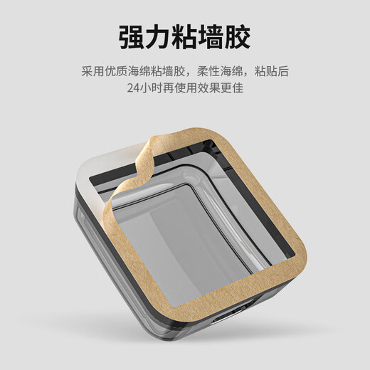 International Electrician Type 86 self-adhesive waterproof box water heater power switch socket panel protective cover bathroom splash-proof box Type 86 curved waterproof box black transparent